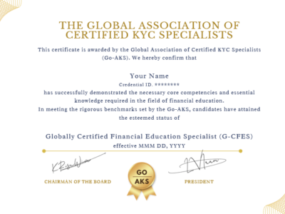 Globally Certified Financial Education Specialist (G-CFES)