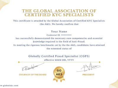 Globally Certified Fraud Specialist (CGFS)